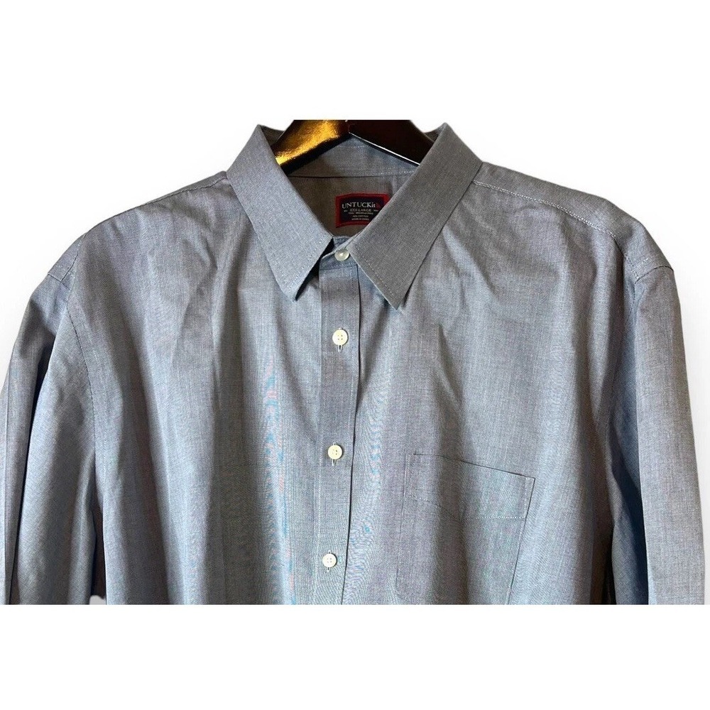 UNTUCKit XXXL Shirt Mens Long Sleeve Button Up Gray Classic Fit Casual